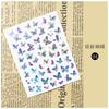 Internet Celebridade Laser Borboleta Sticker ins Estilo Nail Art 3d Sticker impermeável Livro de equitação vermelho Best Selling Hot Butterfly Nail Sticker