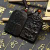 Madeira de Jujuba Strike de Raio Yuhua Zhenwu Imperador Xuantian Deus Pingente Pingente Placa de Madeira de Transporte Escultura Dupla Face Artesanal