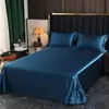 Comercio exterior exportación sábana de seda para cama pieza única sedosa seda de morera funda nórdica de seda helada para camas individuales y dobles 1.2m 1.8m venta al por mayor