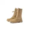 Suministro Transfronterizo de Botas de Combate de Gran Tamaño Color Arena con Caña Alta, Botas del Desierto, Botas de Combate para Exteriores de Jungla Panama de Caña Alta
