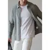 Camisa de Punto Vertical Acanalado Transpirable con Cremallera para Hombre, Estilo Business Casual, Nueva Colección Primavera 2026, Top Casual Resistente al Desgaste