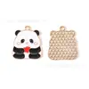 Liga de Óleo Gotejante Família Panda Folha de Bambu Broto de Bambu Acessórios de Joias Pingente de Liga DIY Corrente de Celular Chaveiro Charme