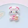 Accesorios de resina DIY de dibujos animados, grandes, rosas, lindos adornos de gato, pinzas para el pelo, cadenas para fundas de teléfono, accesorios, hebillas de zapatos, materiales decorativos