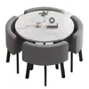 Mesa de negociación de oficina sencilla y combinación de silla, creativa, para reuniones, tienda de té con leche, recepción de ocio, mesa redonda pequeña, mesa de comedor