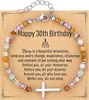 Pulsera de Rebaja Amazon Piedra Shoushan Piedra Natural Ajustable Personalizada Pulsera de Cuentas Cruz Regalo de Cumpleaños con Tarjeta