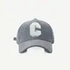 Boné de Baseball Feminino Outono e Inverno Novo Veludo Cotelê Esportivo Letras C Popular na Internet Ao Ar Livre Mesmo Estilo Masculino Top Rígido Aba de Pato Chapéu