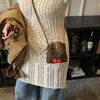 Nova Bolsa de Mão de Pelúcia de Cereja 2026, Bolsa Transversal Fofa de Lã de Cordeiro para Meninas, Mini Bolsa da Moda para Bebês