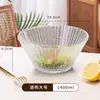 Tigela de vidro para saladeira doméstica, prato de frutas, tigela de macarrão japonesa criativa de grande capacidade para dormitório de estudantes, tigela de sopa