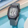 China TPU Modelo Nuevo Reloj para Estudiantes Reloj Impermeable para Nadar Cuadrado Multifunción Deportivo Electrónico Reloj Venta al por Mayor