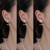 Aretes Elegantes de Perlas Estilo Fiebre Plata Esterlina S925 Mismo Estilo Blogger Mismo Estilo 650 Colores Coloridos Retro Estilo Hong Kong Mujeres Sexys