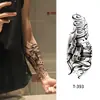 Novas Cores Estampadas Tatuagem Temporária de Flor no Antebraço para Homens à Prova d'Água e Suor Não Refletiva Longa Duração Tatuagens Temporárias de Celebridades da Internet de Alta Qualidade