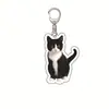 Gato Plátano Gato Feliz Llavero Acrílico Gato Comida Paquete de Expresiones de Cabeza de Gato Llavero Divertido