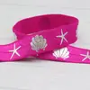 Banda elástica de borde de 1.5cm dorada/plateada con conchas y estrellas de mar, estilo marino, pulsera con nudo elástico, diadema, para manualidades