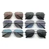 Gafas de Sol de Moda de Acero Inoxidable Transfronterizas con Doble Puente y Montura Grande para Hombres Atractivos, Protección UV, Adecuadas para Conducir y Pescar, Gafas de Sol Polarizadas