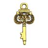 Mezcla de 20 colgantes de aleación con forma de trébol de cuatro hojas con forma de llave de amor de oro antiguo retro hechos a mano, accesorios de joyería DIY al por mayor