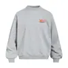 Moletom gola redonda com estampa de letras estilo rua para homens, moletom casual de manga comprida com vibe da moda de rua americana para primavera e outono