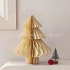Decorações de Natal Enfeites para Árvore de Natal Mini Árvore de Natal 2026 Novo Modelo Decoração de Origami de Natal Adereços de Cena