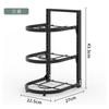 Estante para ollas de acero al carbono engrosado multifuncional para cocina, sin perforaciones, ajustable en varias capas, para el fregadero inferior