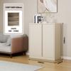 Gabinete de Balcón, Gabinete de Almacenamiento de Ventana Abuhardillada de Acero de Pie, Gabinete Bajo, Impermeable y Resistente al Sol, Gabinete de Almacenamiento para Artículos Varios y Zapatos, Diseño Moderno y Sencillo