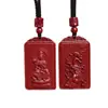 Colección Original de Colgantes de Cinabrio Mineral Arena Dorada Púrpura de Alto Contenido Auténtico Amuleto de Arena Roja Imperial Colgante Collar Venta al por Mayor