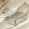 Ropa interior de algodón bacteriostático 7A para mujer, transpirable, de cintura media, para cadera, cómoda, transpirable, sin marcas, respetuosa con la piel, bragas