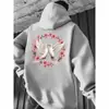 Sudadera con Capucha Exportación Transfronteriza Estampado Doble Flor Paloma Blanca Amazon Wish Una Pieza Al Por Mayor Temu