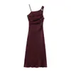 Comercio Exterior 2026 Primavera Nuevo Estilo Europeo y Americano Moda para Mujer Sexy Asimétrico Vestido Midi 8840386