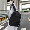 Mochila de Hombro Doble de Color Sólido de Gran Capacidad Estilo Coreano para Mujer Mochila Versátil Simple Mochila para Escuela Secundaria de Hombre Mochila de Doble Hombro para Estudiante Universitario Impermeable
