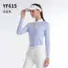 Pgm Golf Feminino Outono e Inverno Camiseta de Manga Longa Roupa Logo Fantasma Tecido Esportivo Roupas Gola Esportiva