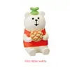 Tienda de comestibles japonesa Zakka, tienda de té, tres flores, gato, mono, cafetería, adornos de escritorio, escena en miniatura, pequeños adornos