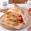Bolsa Desechable para Desayuno Papel para Envolver Sándwiches Bolsa de Papel a Prueba de Aceite Bolsa Triangular Casera Papel para Envolver Hamburguesas Resistente a la Grasa