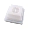 Molde de Resina de Cristal DIY Amapola Nuevo Cenizero Cuadrado Translúcido de Alto Brillo Molde de Silicona Europa