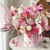 Serie Flores Espléndidas de Año Nuevo Cubo para Abrazos Ramo de Nochevieja Caja Redonda para Regalo DIY Arreglo Floral Cubo Venta al por Mayor