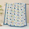 Manta de Gasa Algodón 100% Clase A Oversize para Niños, Toalla de Baño Absorbente Suave Estampada para Recién Nacidos, Venta al por Mayor