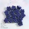 Cuentas pequeñas de flor de cerámica de colores, no se decoloran, agujero recto, cuentas sueltas de flor de cinco pétalos, para joyería y accesorios de ropa DIY hechos a mano, cuentas de porcelana