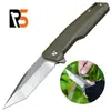 Faca de bolso dobrável Gotuan G10 para camping, sobrevivência doméstica, cabo G10, portátil para exterior, autodefesa, aço D2