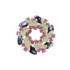 Broche Bauhinia Europeu e americano popular flor de folha dupla liga banhado a ouro diamante cor atmosférica corsage terno acessórios