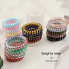 Set de 5 piezas nuevo pulsera grande banda para el pelo de línea telefónica banda para el pelo chica popular de Instagram corazón de niña banda para atar el pelo accesorios para el pelo al por mayor