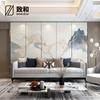 Novo bordado chinês mural saco rígido paisagem pintura a tinta fundo parede TV sofá cabeceira sala de estar luz de luxo hotel fundo