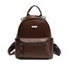 Mochila pequeña de moda para combinar con todo 2024 nueva mochila de mujer moderna de PU cuero suave para viaje de trabajo para mujeres