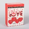 Bolsa de Regalo para el Día de San Valentín Estilo Ins Transfronterizo Bolso de Mano con Forma de Corazón Bolsa de Regalo Vertical Bolsa de Papel Kraft Blanco
