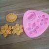 Molde de silicona para hornear pasteles con forma de flor triangular, herramienta para hornear pasteles con fondant, molde de flor moldeado con fondant, herramienta para arte con azúcar
