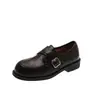 En stock Nuevos zapatos casuales de moda de comercio exterior para la temporada Primavera/Verano 2026, mocasines de suela gruesa, zapatos de cuero slip-on de punta redonda para el trabajo