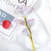 Flores Roses de Papel Dourado Coloridas DIY para o Dia dos Namorados Chinês, Presentes de Aniversário para Namorada, Dia dos Namorados, Dia das Mães Presentes Promocionais