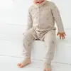 Nuevo Body Liso de Manga Larga para Otoño para Bebés y Niños Pequeños 2026 Estilo Coreano Estampado Completo Dibujos Animados Cubrepañal Pelele para Bebé