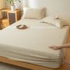 Sábana Bajera Ajustable Jacquard de Lino y Algodón Clase A Wabi-Sabi Pieza Única Algodón Puro Juego de Tres Piezas Ropa de Cama Sencilla de Alta Gama para Casas de Huéspedes