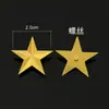 Tornillo de Grado Metálico Estrella Empleado Insignia Decorativa de Estrella de Cinco Puntas Insignia de Cinco Puntas Insignia de Solapa de Gorra Pecho