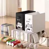 Cesta de armazenamento em tecido Oxford, escritório, estudo, mesa de dormitório, móvel com rodas, caixa de armazenamento para diversos, cesto dobrável para roupas sujas