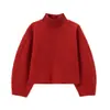 Estilo Europeo y Americano Moda Francesa Holgada Cuello Alto Tejido con Cuentas Pulóver Sudadera 2712420