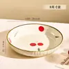 Tazón de Arroz Lindo Set de Tazón y Plato de Alto Valor Cerámica de Color Bajo Esmalte Tazones Domésticos Platos Tazones para Sopa Tazones para Fideos Instantáneos Platos de Plato Vajilla